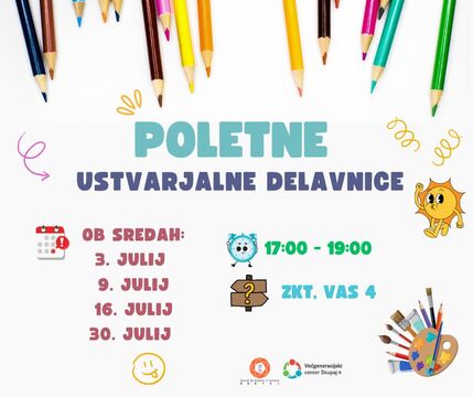 Poletne ustvarjalne delavnice - Julij